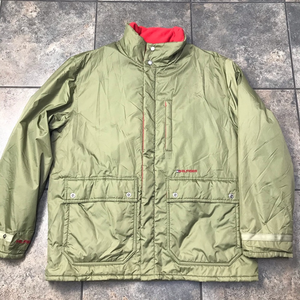 Men’s VTG Tommy Hilfiger Full Zip Puffer Jacket Size Large